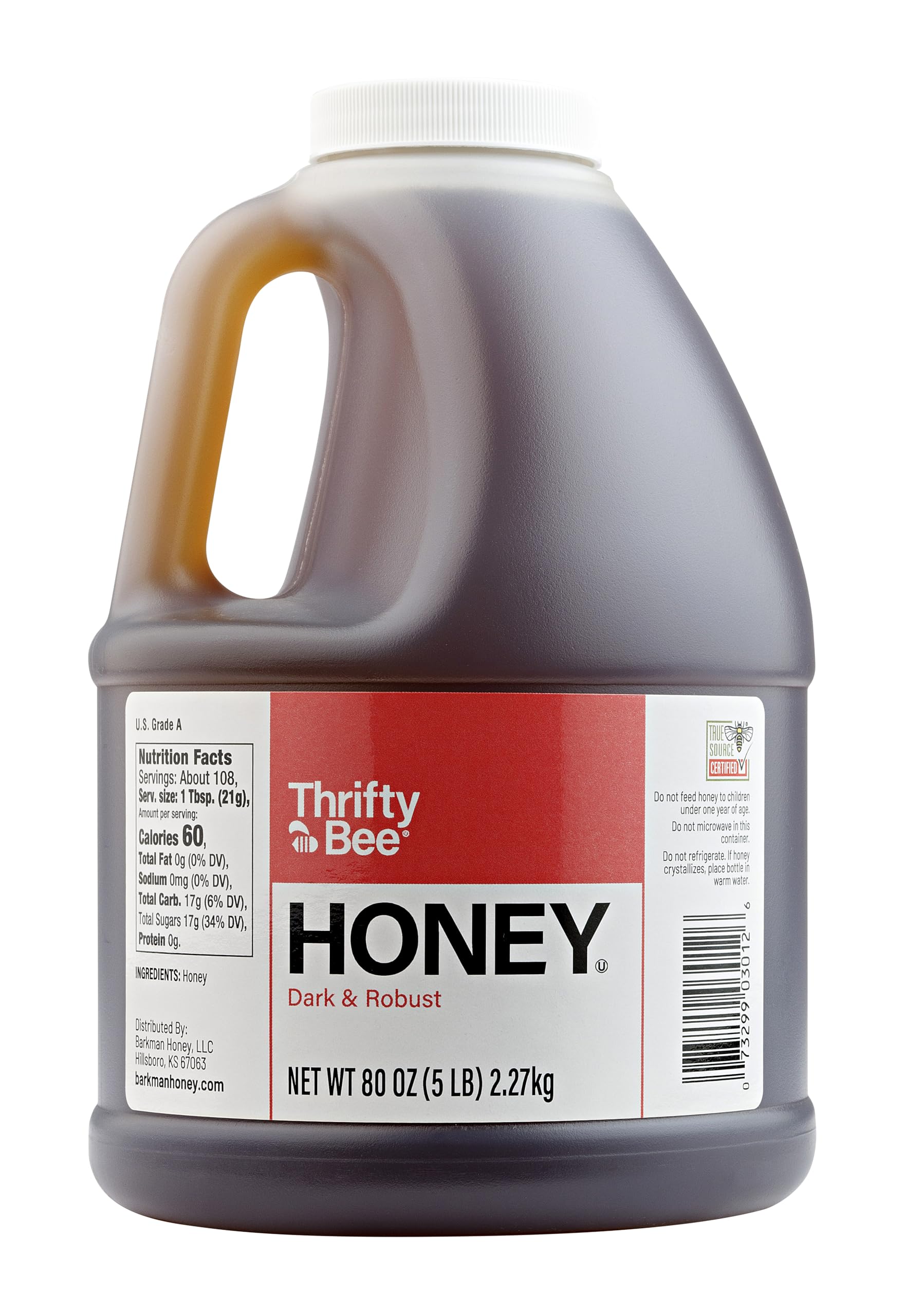 Amazon.com : Thrifty Bee Honey, 80 oz (5 LB) Bulk Jug with Handle